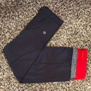 Lululemon Dark Grey Run Inspire II Crop SZ 6